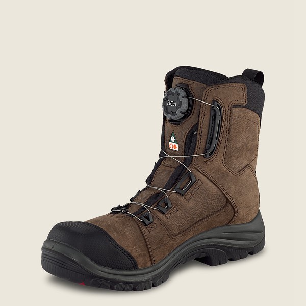 Safety Støvler Herre - Red Wing Trades - 8-Inch Boa® Waterproof Csa Toe - Brune/Sort - ERSWFY-596